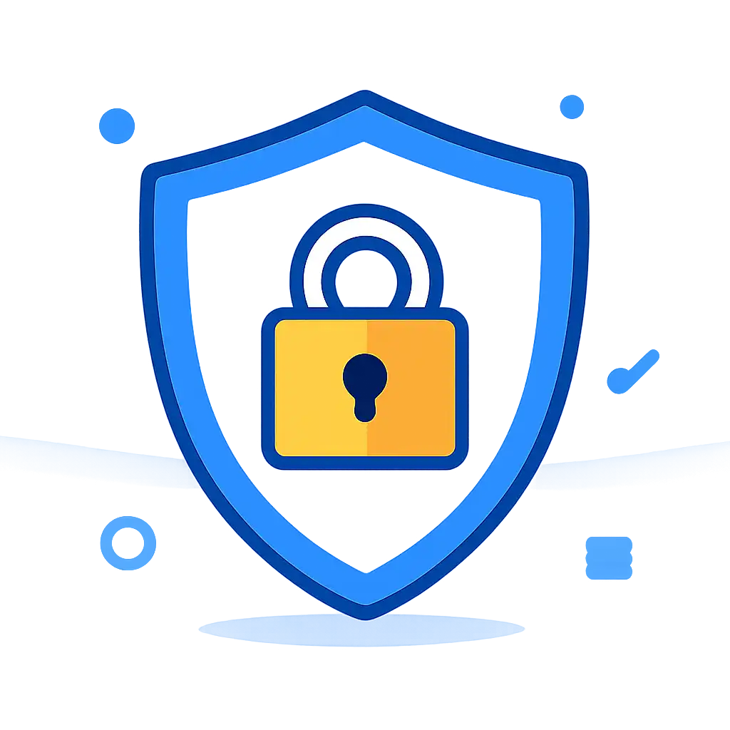 Security shield icon with lock: BDG Win safety visualization